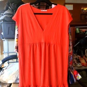 Zara Deep V cut midi dress